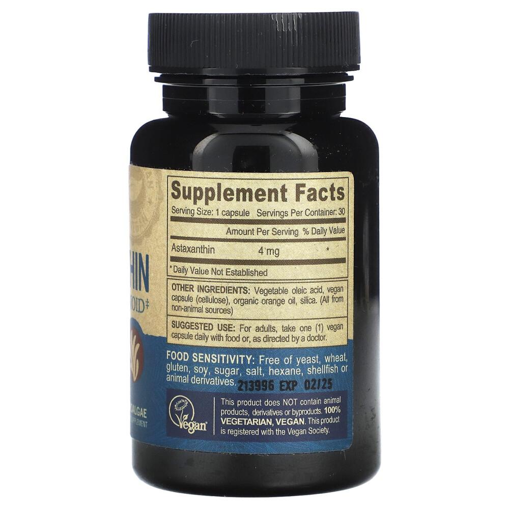 Deva Vegan Astaxanthin 4mg Veggie Capsules, 30 Count