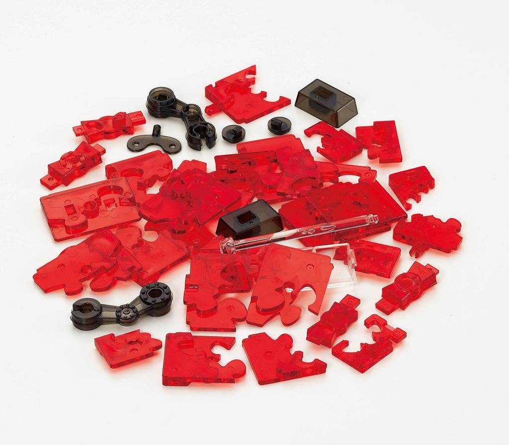 Crystal Puzzle Tin Robot Red 39-Piece