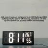 Duży cyfrowy zegar ścienny wyświetlacz temperatury i wilgotności tryb nocny zegar stołowy 3 tryby wyświetlania 12/24H elektroniczny zegar LED