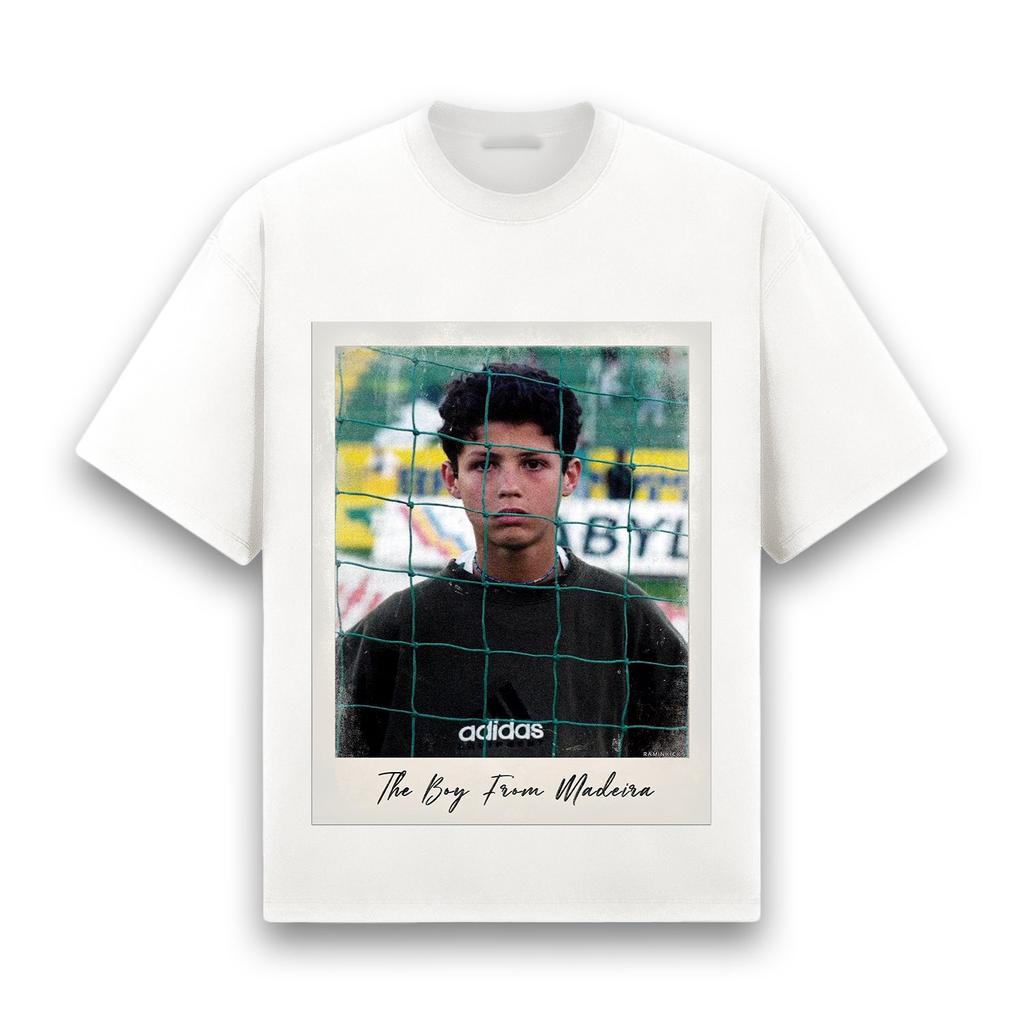 Cristiano Ronaldo Printed T-shirt Oversize Y2k Men Women Short Sleeve T-shirt Cotton Heavyweight High Quality Female Male Clothing