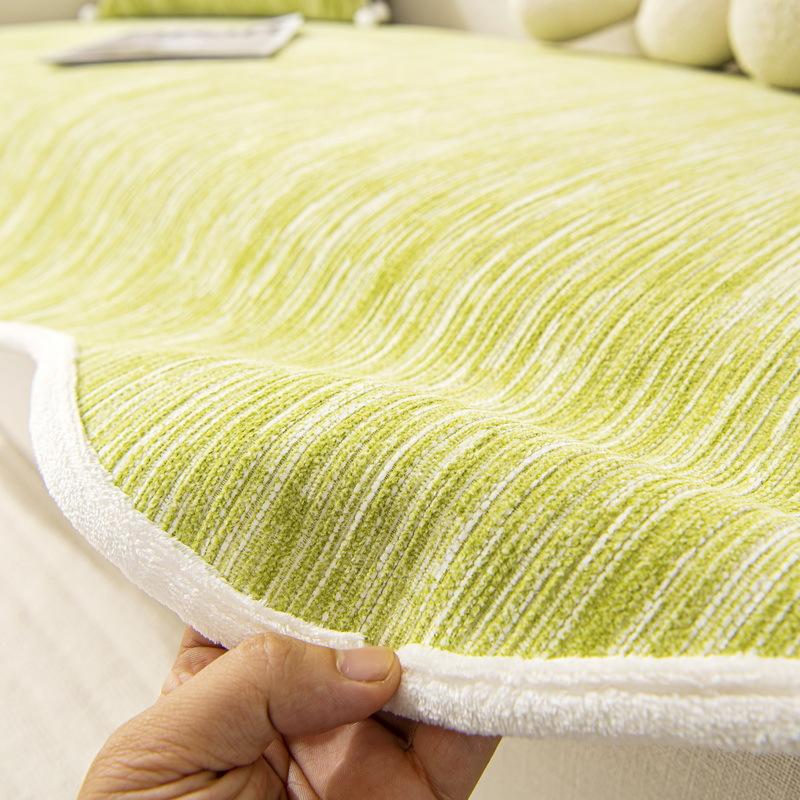 Special-Shaped Sofa Cushion Universal In All Seasons  New Sofa Cover Cloth Anti-Cat Scratch Solid Color Simple Straight Row Sofa Seat Cushion