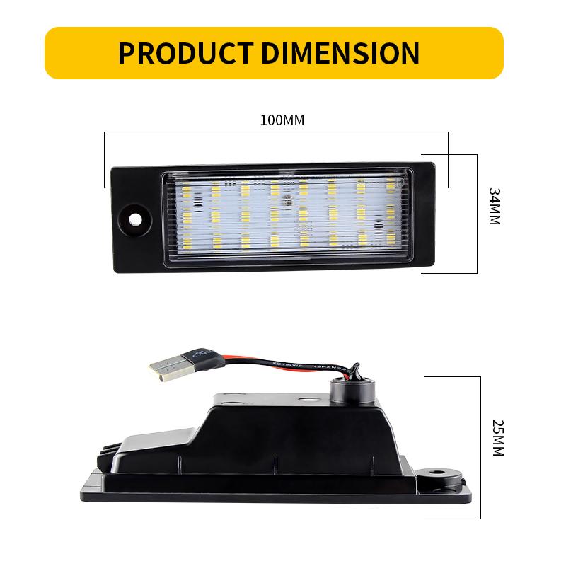 2pcs OEM#: 92501-D3000,92501-D3100 Car Canbus LED Number Plate Light Accessories For Hyundai Tucson IX35 2015-2018