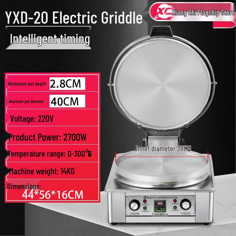 Commercial Double-Sided Waffle Maker with Timer and Temperature Control, Ideal for Making 80-Layer Cakes and More.