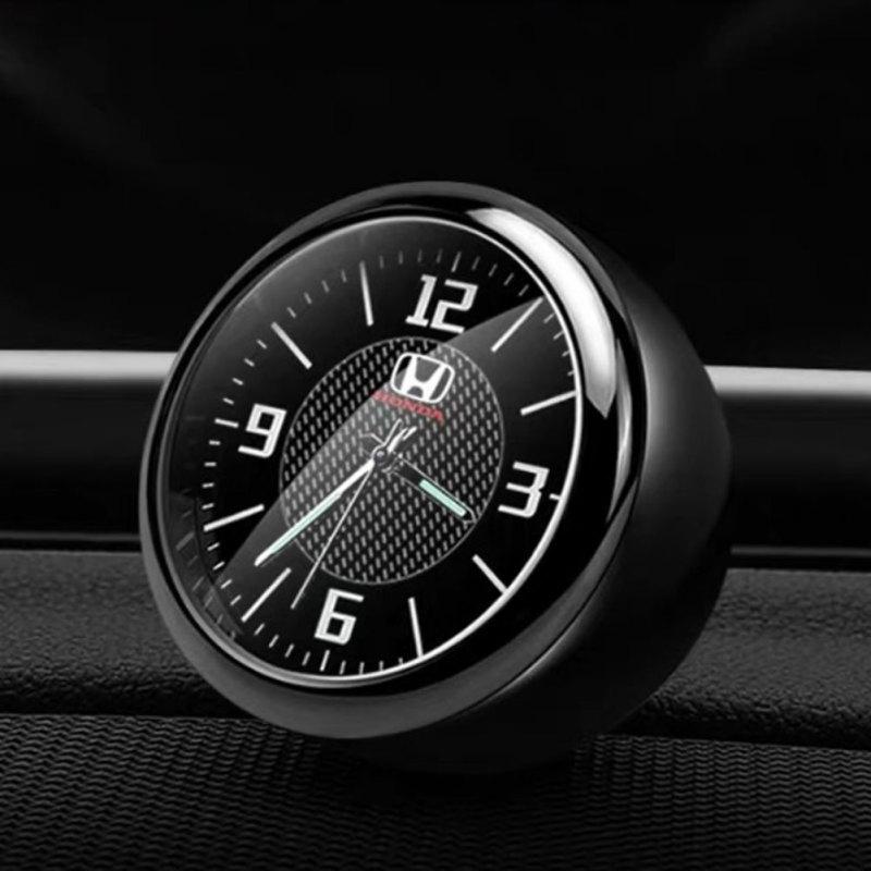 Автомобильные светящиеся кварцевые часы из сплава, износостойкие, устойчивые к повреждениям, электронные часы, модные автомобильные часы Compatible for Honda logo
