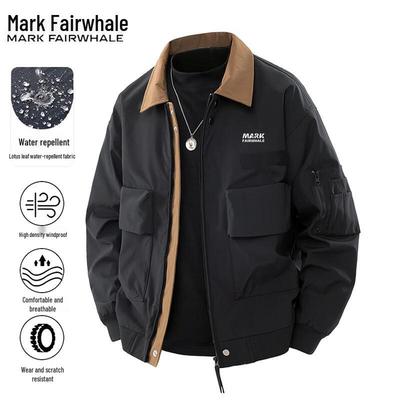Mark Fairwhale Men's Color-Block Lapel Jacket