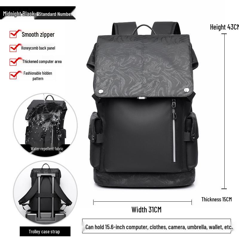 Men's Large Capacity Travel & Laptop Backpack - Casual College & Commuting School Bag