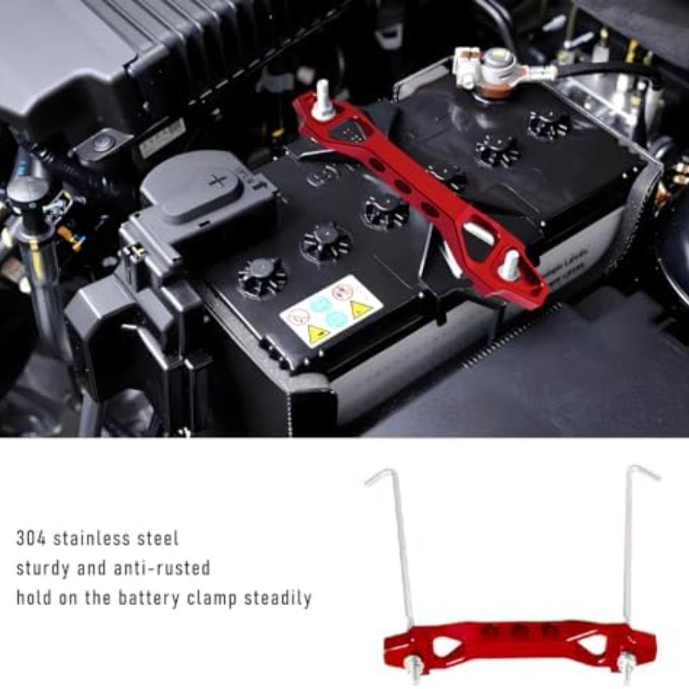 Car Battery Holder Kit Made of Aluminum Alloy for Impact Resistance and Secure Battery Installation without Professional Help