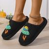 Fashion Platform Fluffy Slippers Women House Plush Cartoon Cowboy Designer Winter Shoes Girls Flats Home Fashion Footwear Large Size