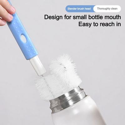 Long Handle Bottle Brush Cleaner Narrow-mouth No Dead Angles Cup Brush Flexible Water Bucket Cleaning Brush