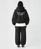 PRINOAR [Fleece Line Option] Statement String Single-Pleat Wide Pants - Black