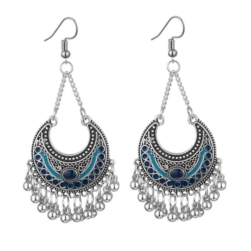 Bohemian Ethnic Tassel Earrings - Elegant High-End Retro Style for Women
