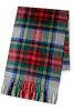 Vita Natur Premium Cashmere Large 35cm Wide Scarf X Check Pattern 100% (Unisex) (186cm 35cm) (Grey Stewart)