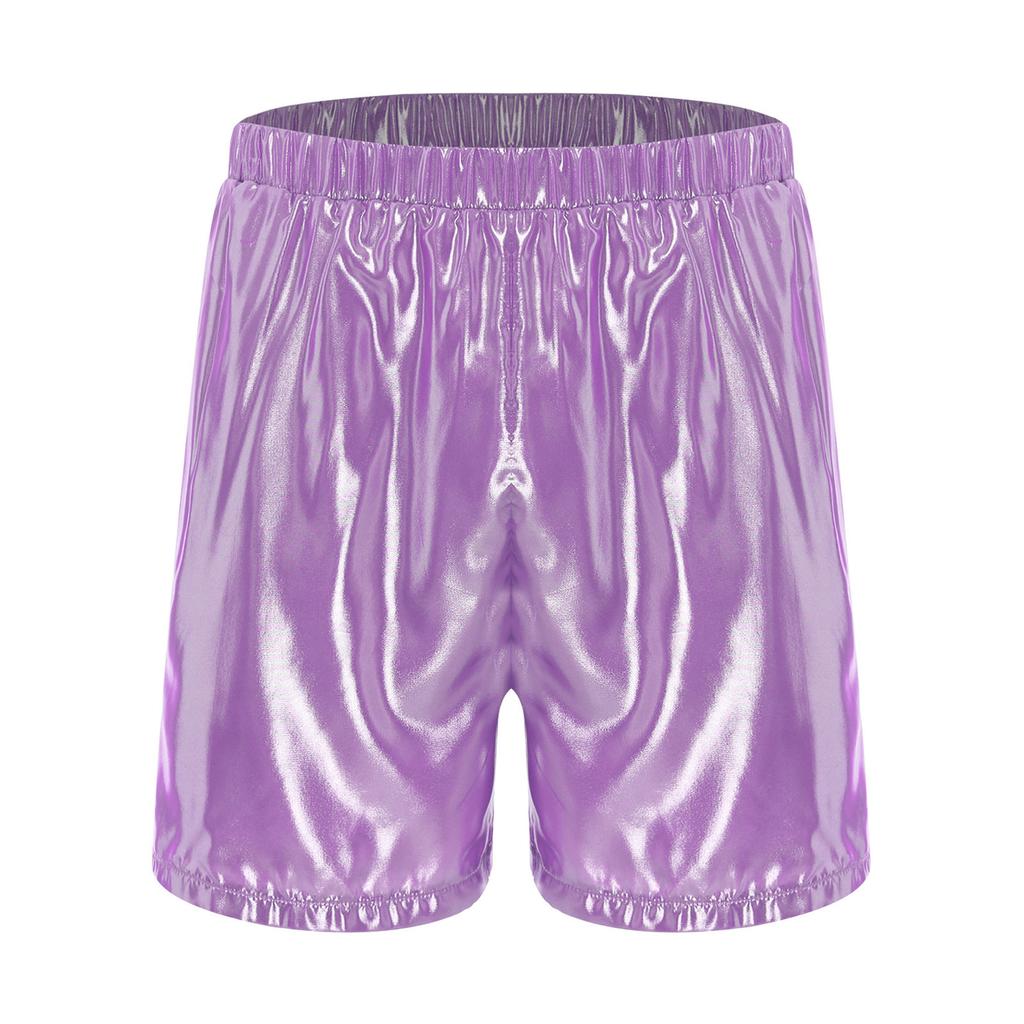 Shorts Boxer Brillants pour Homme Ceinture Élastique Design Poche Latérale Coupe Ample Shorts de Plage Brillants Vêtements d'Intérieur