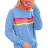 Relaxed Female Pullover Set With Color Block Pattern For Autumn Winter Casual Wear