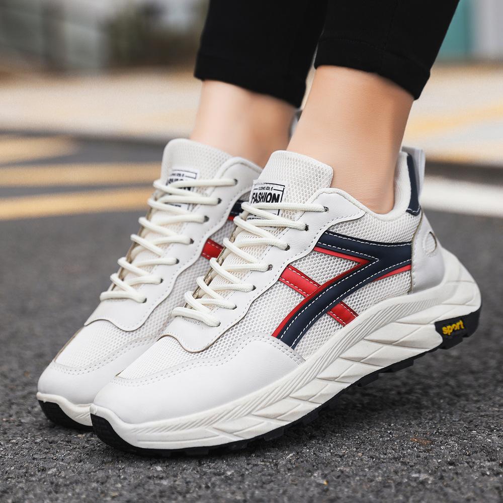 New fashion trend couple casual shoes light and comfortable platform sneakers breathable mesh sneakers