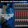 110V 6/8/12/16 Channel Audio Mixer 6 Music Modes USB Bluetooth Mixing Console Amplifier Computer Playback Phantom Power Effect