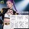 Hot Anime Witch Hunt Purple Tattoo Sticker Devil Men's Team Arm Stripe Waterproof