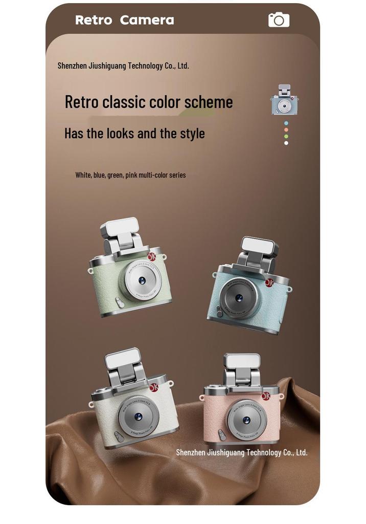 Retro Dual Camera HD Mini Travel Camera for Students