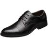 Business Leather Shoes New Men's Formal Wear Office Casual Leather Shoes Korean Style British Lace-up Black Shoes