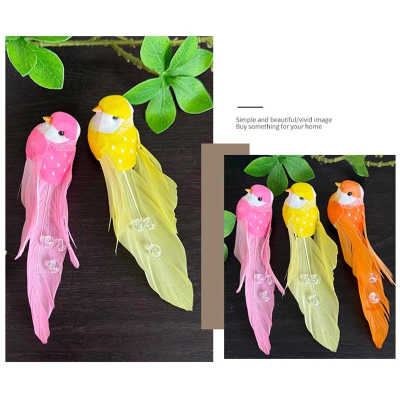 1Pcs Cute Artificial Birds Artificial Foam Feather Mini Birds Models Tit DIY Craft Home Garden Wedding Party Ornament Decoration
