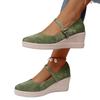 Autumn fisherman shoes wedge heel single shoes women's shallow mouth pointed small high heels thick sole waterproof table straw weaving