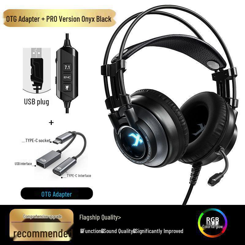 Over-Ear 7.1-Kanal Gaming-Headset mit geräuschunterdrückendem Mikrofon