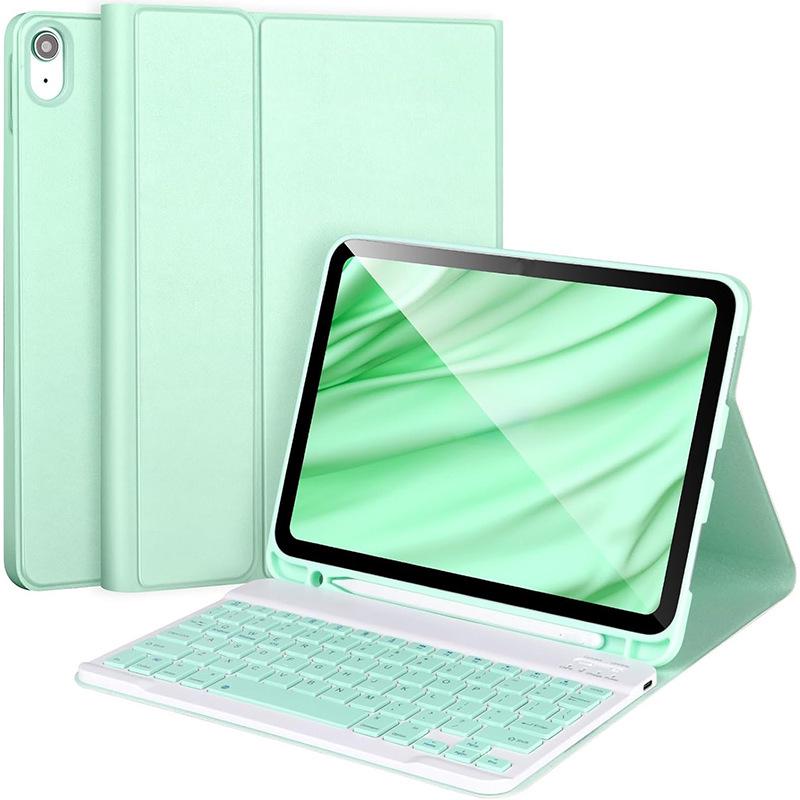 iPad 9.7/Air 2 Magnetic Bluetooth Keyboard Protective Leather Case with Pen Slot