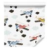 Wallpaper Colorful Fairytale Airplanes for Living Room and Bedroom 50x1000