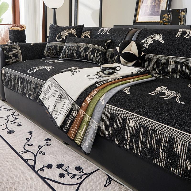1pcs Wear Resistant Chenille Sofa Cover Anti-cat Scratch Protection Blanket Carpet Four Seasons Universal Couch Cushion