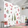 Plane Printing Popular Curtain Panels Christmas Tree Gift Snowflake Garland Polyester Fabric Without Rod Outdoor Curtains Set Of 2 Made