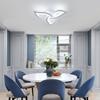Elegant Leaf-Shaped Metal Ceiling Light with Acrylic Shade – Semi-Flush Mount
