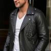 Autumn and summer new men's PU leather jacket locomotive jacket lapel multi-zipper slim jacket