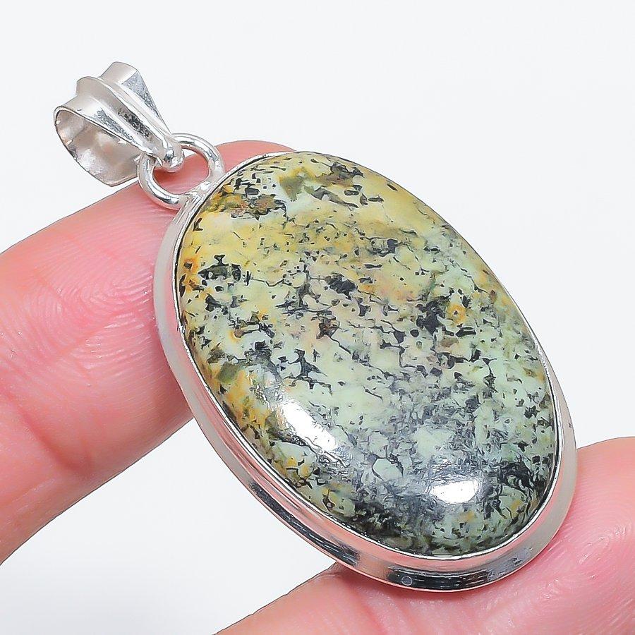 

Натуральная тибетская бирюза 925 стерлинговое серебро ювелирная подвеска 2,01 j4P38