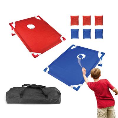 Portable Cornhole Set with 1 Cornhole Game Board and 6 Bean Bags and Carrying Bag for Yard Toss Game