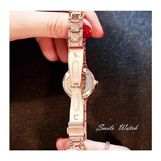 KIMIO K6121 Women's Watch Simple Watch White Ceramic Rose Gold Watch Band Diamond Dial Ladies Watch Watch for Women