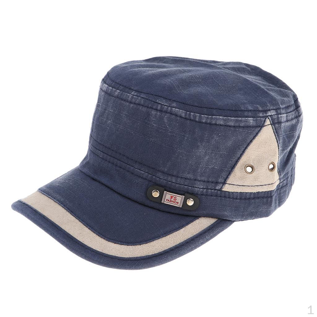 Distressed Washed Cotton Cadet Army Cap Basic Hat