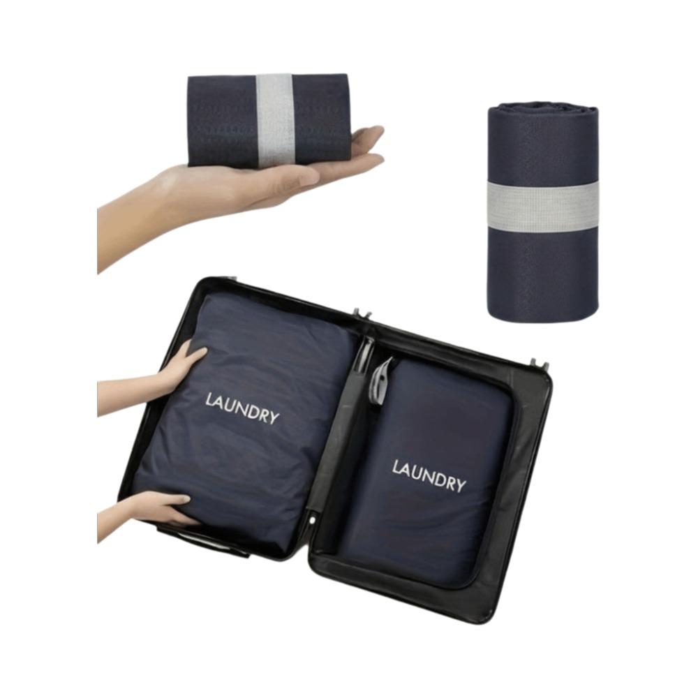 Waterproof Travel Clothes Storage Bag Solid Color Laundry Storage Bag Portable Clothes Bag Travel