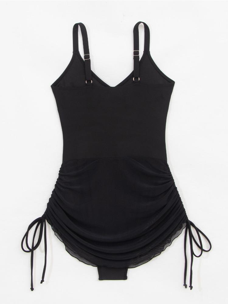 Siatka Seksowny Sznurek Jednoczęściowy Strój Kąpielowy Bikini Damska Moda Plaża Wakacje Elegancki Strój Kąpielowy