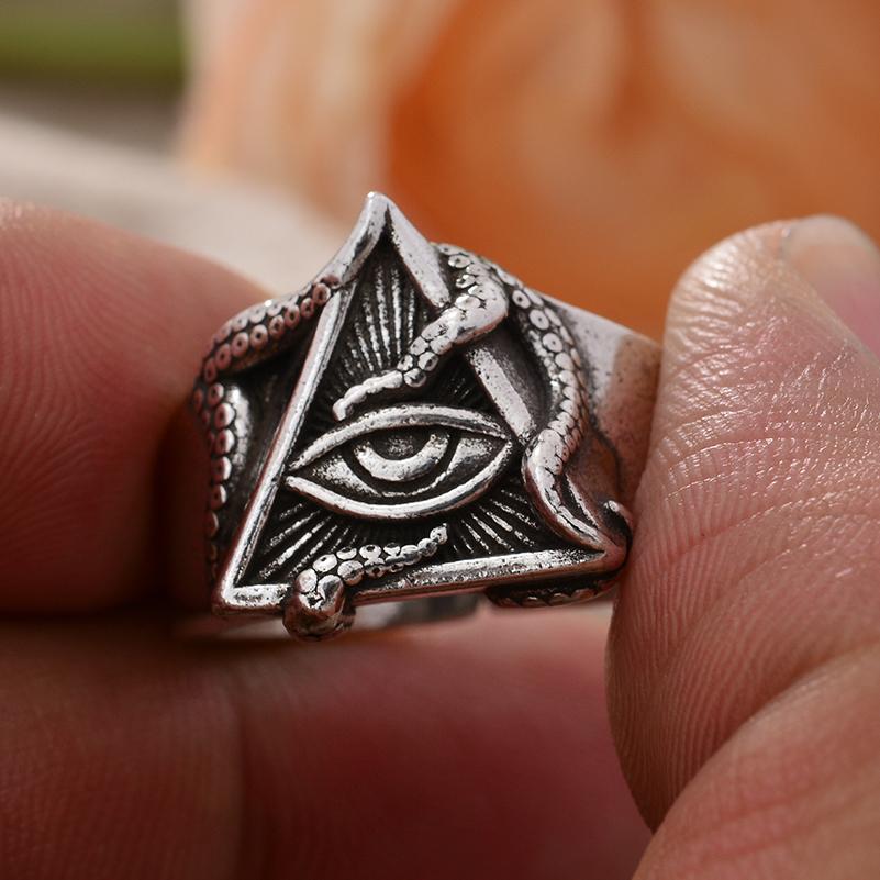 Best Sell Vintage Octopus Eyes Design Thai Silver Ladies Ring Wholesale  For Women Christmas Gifts Never Fade