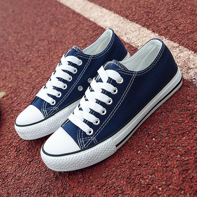 Spring and Autumn New Trendy Canvas Shoes Women's Fashion Student Shoes Lace-Up Small White Shoes Couples Men's Shoes Casual
