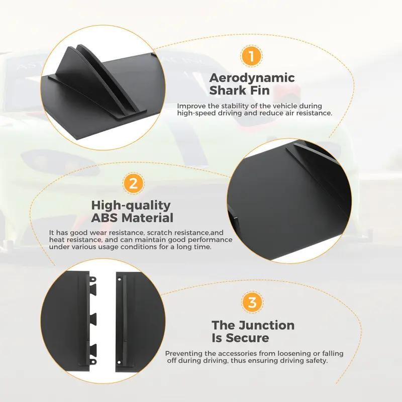 81.5 Cm Double Layer 10 Fins Car Rear Bumper Lip For Acura TL TLX NSX TSX Rear Shark Fin Style Curved Bumper Lip Diffuser