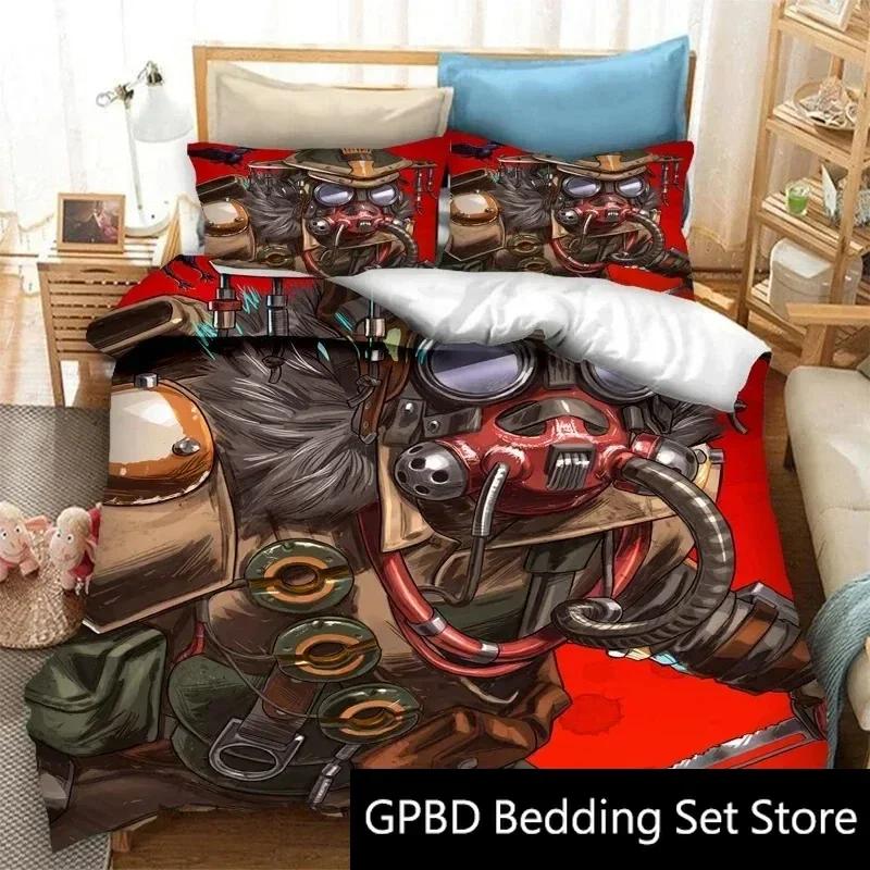 3D Print Apex Legends Game Bedding Set Double Twin King Duvet Cover Comforter Pillowcase Boys Girls Adults Bedroom