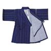 Jinbei Navy Shijira Made in Japan Boys' Set, Striped, Blue, 120cm, Weave, 100% Cotton,