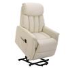 Electric Lift Chair Recliner 145 Degrees Electric Relax Armchair In PU Leather With Remote Control Side Pockets And