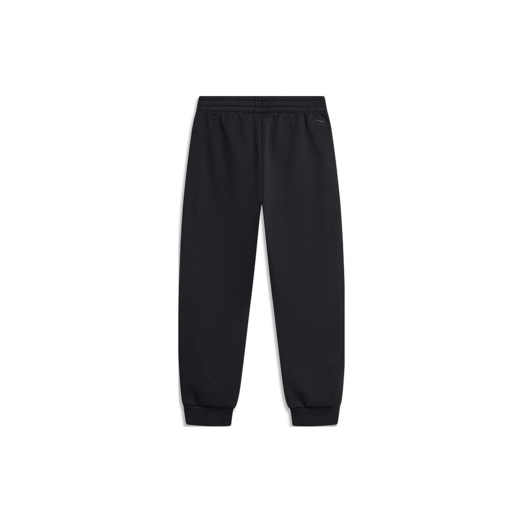 Li-Ning Plain Mid Waist Fleece Cuffed Knit Sports Pants Men Bottoms AKLT897-2