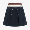 Plus Size Women College Style Solid A Line Short Mini Skirt