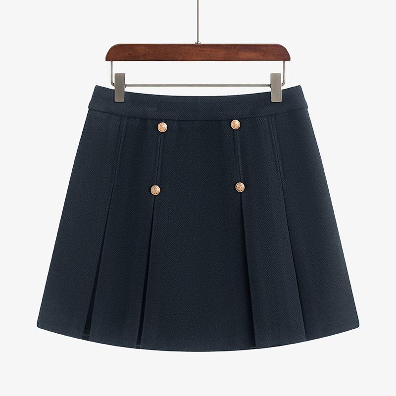 Plus Size Women College Style Solid A Line Short Mini Skirt