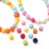 Square Acrylic Beads Spray Painted Oblique Cut Surface Charms for DIY Jewelry 5 Pcs
