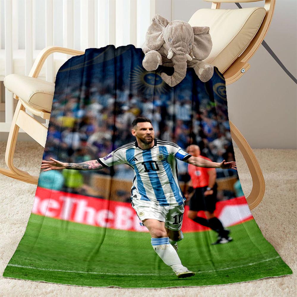 Messi 202 Blanket Soft & Cozy Suitable for Office Chair Bedding Chair Four Seasons Universal Digital Print Birthday Christmas Gift Blanket