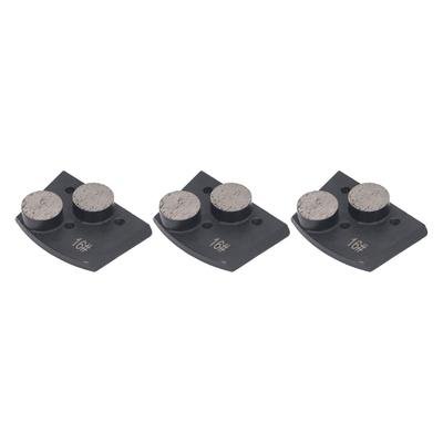 3 Stück Diamant Schleifschuhe 2 Zylindrische Zähne Schleifblock für Beton Polieren Farbentfernung